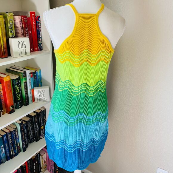 TORN by Ronny Kobo Scuffed Lemon Hope Knit Mini Dress Size M - Picture 7 of 10